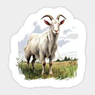 White Goat Sticker